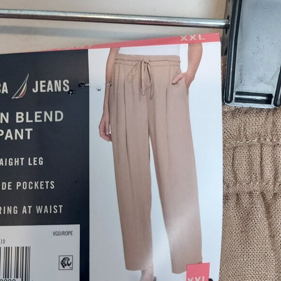 NWT Nautica Jeans Linen blend Pants. - Picture 4 of 5